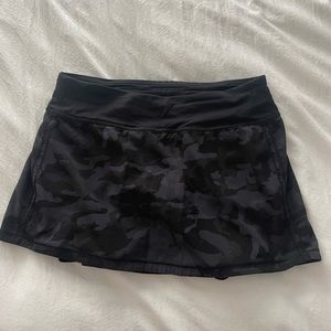 lululemon camo mini tennis skirt